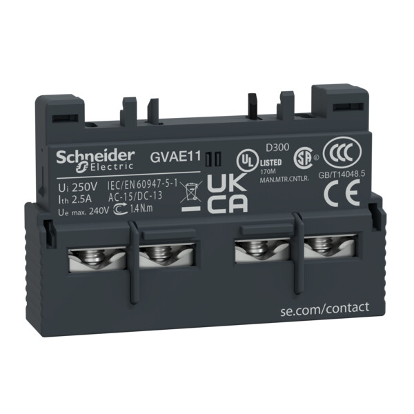 Schneider Electric Contacteur Auxiliaire Additif Frontal F Plus O - Schneider Electric - GVAE11TQ