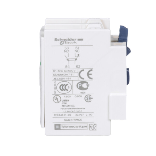 Schneider Electric Bloc de contacts auxiliaires Tesys 1 F Plus 1 O Bornes à Visétriers - Schneider Electric - LADN11