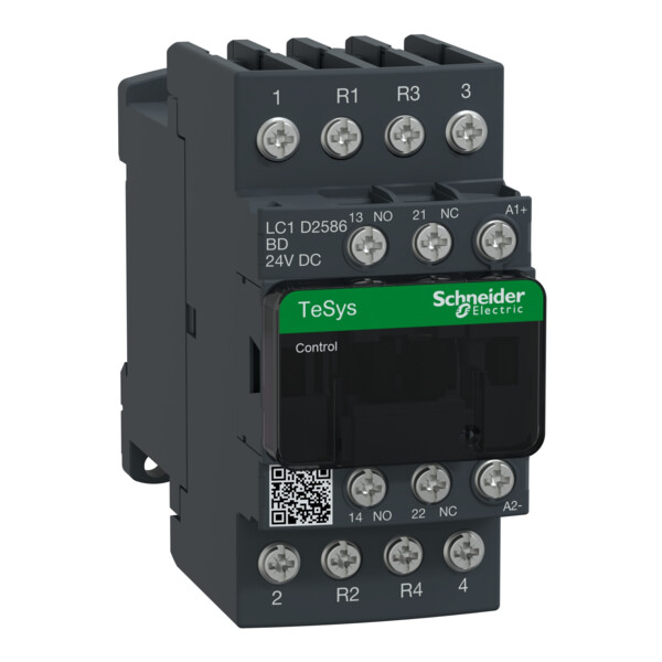 Schneider Electric TeSys LC1D - contacteur - 4P (2F+2O) - AC-1 440V - 40A - bobine 24Vcc - Schneider Electric - LC1D2586BD