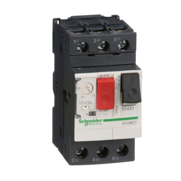Disjoncteur moteur 17 à 23A Schneider Gv2Me 3P 3D Déclencheur magnétothermique - Schneider Electric - GV2ME21