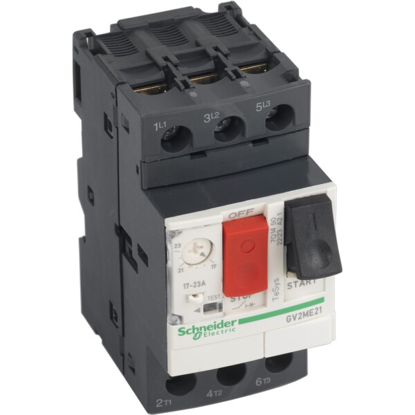 Disjoncteur moteur 17 à 23A Schneider Gv2Me 3P 3D Déclencheur magnétothermique - Schneider Electric - GV2ME21