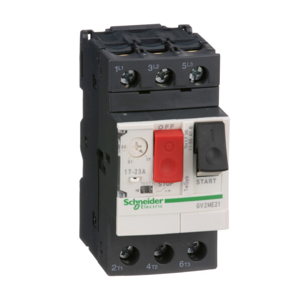 Disjoncteur moteur 17 à 23A Schneider Gv2Me 3P 3D Déclencheur magnétothermique - Schneider Electric - GV2ME21