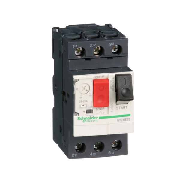 Disjoncteur moteur 20 à 25A Schneider Gv2Me22 3P 3D Déclencheur Magnétothermique - Schneider Electric - GV2ME22