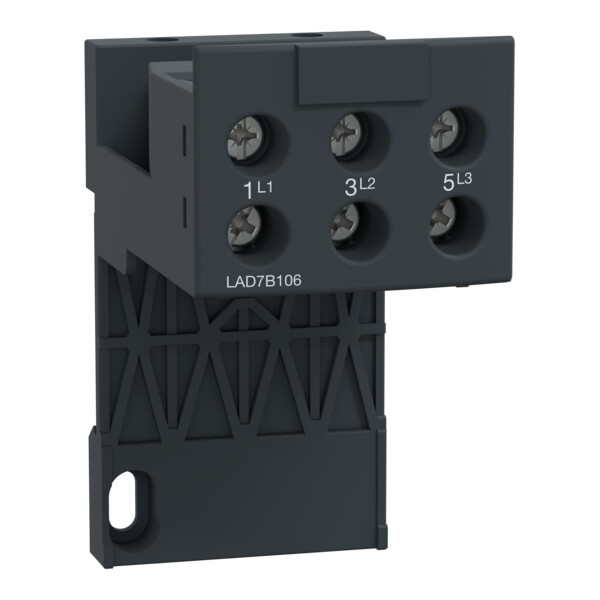 Bornier pour profilé 35mm Schneider TeSys LAD7 pour LRD01.35 et LR3D01..D35 - Schneider Electric - LAD7B106