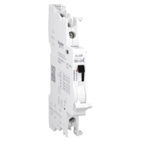 Double contact ou signal-défaut Acti9 C60 & C120, SD+OF 2OC, 100mA - 6A, AC/DC, connection bas/haut - Schneider Electric - A9N26909