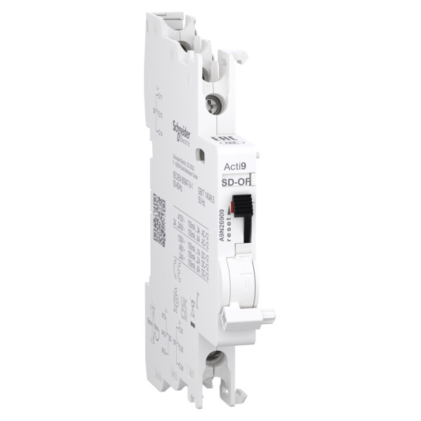 Double contact ou signal-défaut Acti9 C60 & C120, SD+OF 2OC, 100mA - 6A, AC/DC, connection bas/haut - Schneider Electric - A9N26909