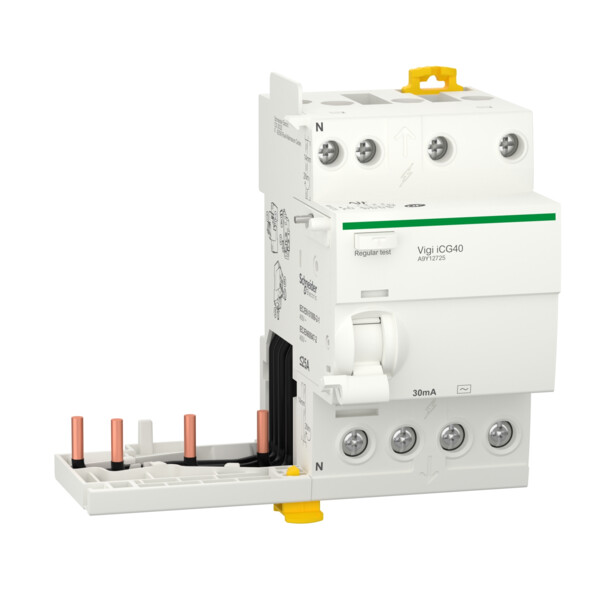 Bloc différentiel Schneider Acti9 iTG40 Vigi tête de groupe 3 pôles + neutre 25A type AC 30mA - Schneider Electric - A9Y12725