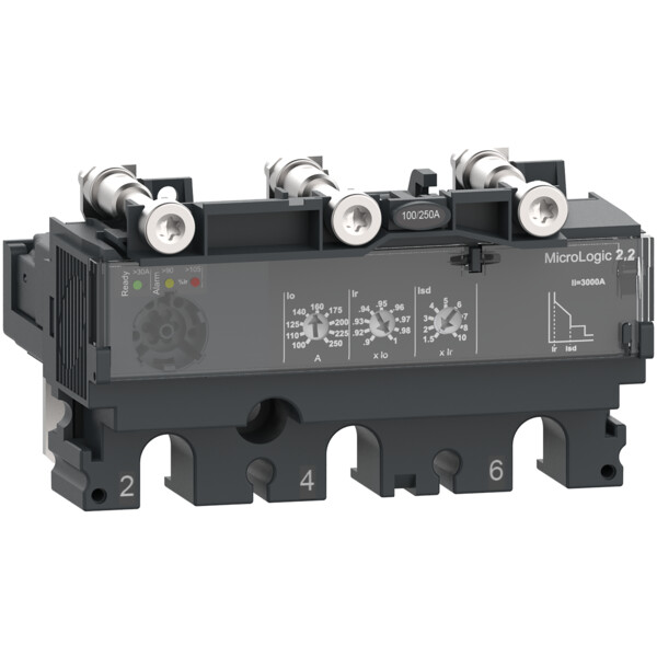 Compact nsx - déclencheur micrologic 2.2 100a - 3p3d pour nsx100-250 - Schneider Electric - C1032D100