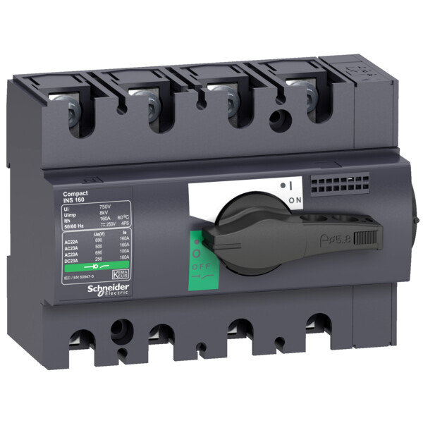 Interrupteur sectionneur Interpact Ins125 4P 125 A Schneider Electric - Schneider Electric - 28911