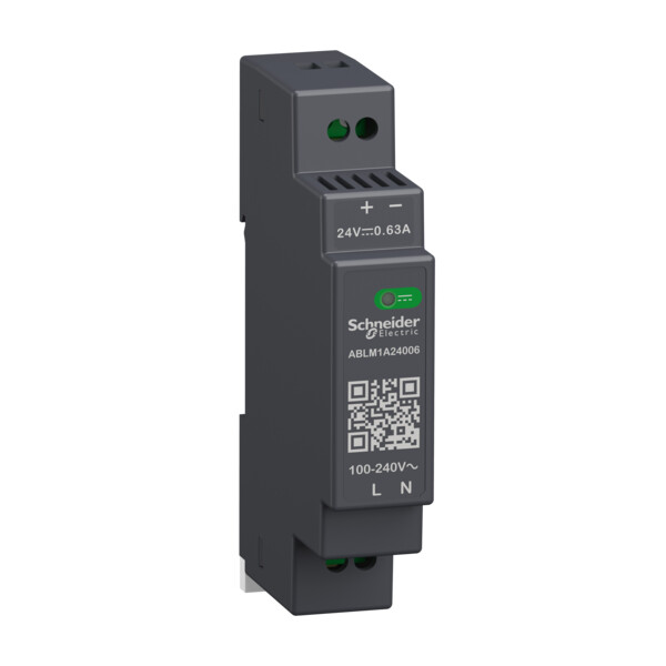 Modicon abl - alimentation à découpage - 0,6a - 100à240vca mono/biphasé - 24vcc - Schneider Electric - ABLM1A24006
