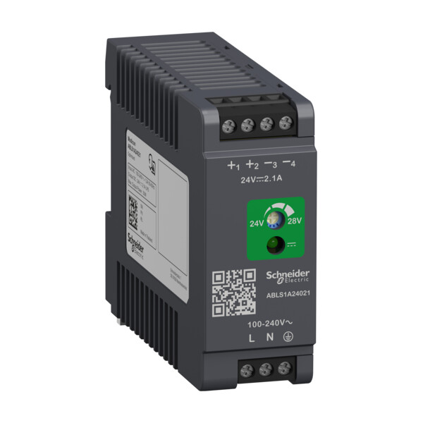 Alimentation Modicon ABL à Découpage 2,1 A Sortie 24 Vcc – 100 à 240 Vca – Mono/Biphasé - Schneider Electric - ABLS1A24021