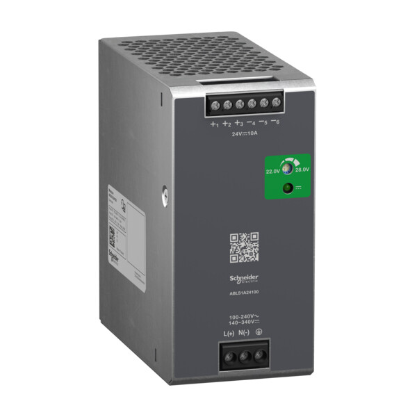 Modicon abl - alimentation à découpage - 10a - 100à240vca mono/biphasé - 24vcc - Schneider Electric - ABLS1A24100