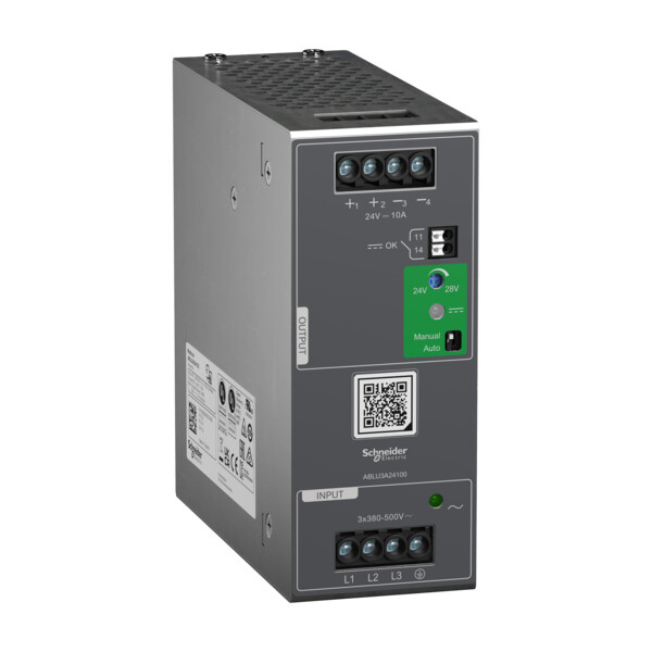 Modicon - alimentation - sortie 24 vdc - 10a - 3 phases - universelle - Schneider Electric - ABLU3A24100