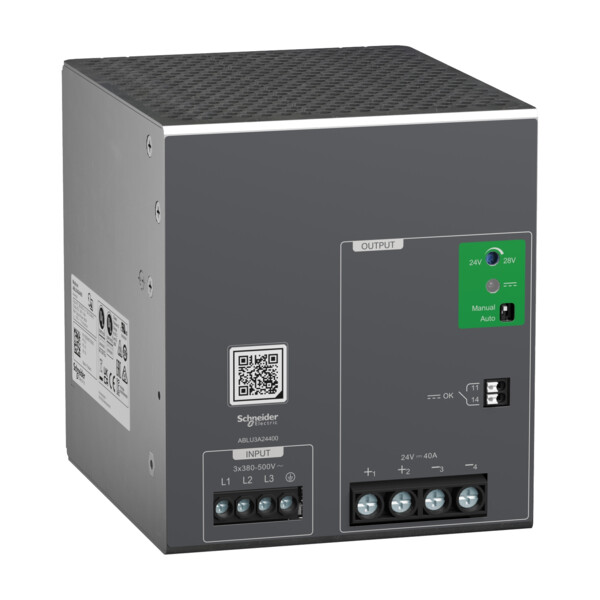 Modicon - alimentation - sortie 24 vdc - 40a - 3 phases - universelle - Schneider Electric - ABLU3A24400