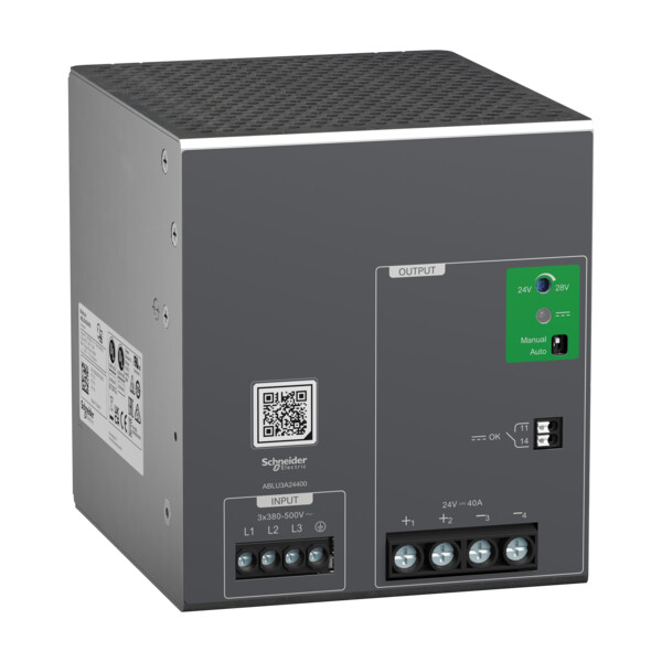 Modicon - alimentation - sortie 24 vdc - 40a - 3 phases - universelle - Schneider Electric - ABLU3A24400