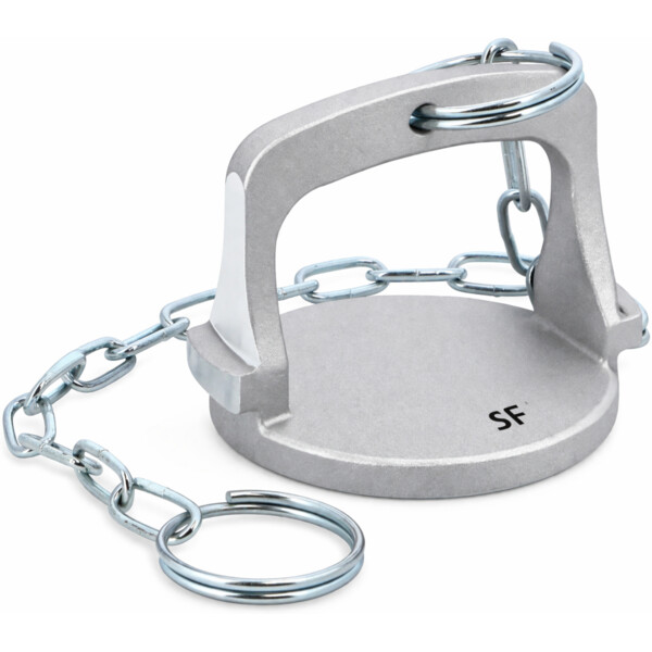 Bouchon symétrique à poignée + chainette aluminium Série 2419P DN50 - Sferaco - 2419P050