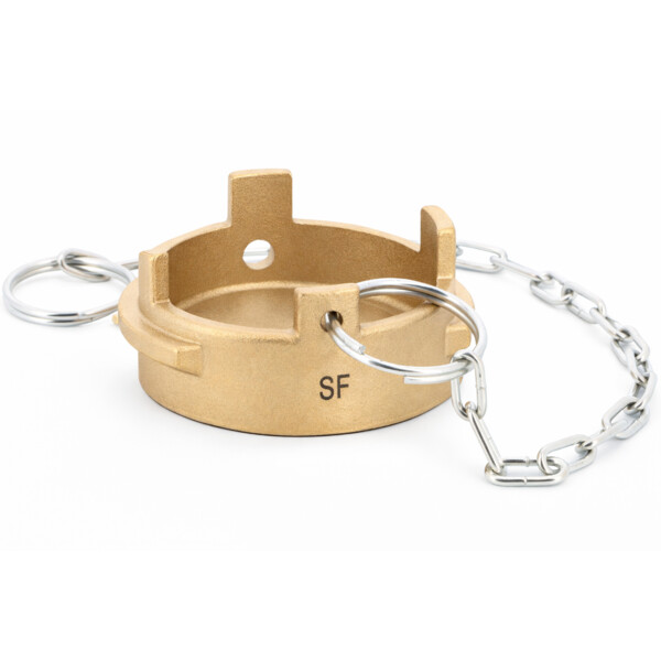 Raccord symétrique laiton bouchon sans verrou Série 2449 à chainette DN80 - Sferaco - 2449080