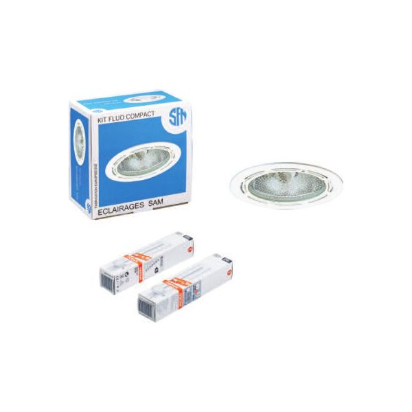 Kit encastrable fluorescent blanc SAM FC/BE 2x26W - SFN - 63022602