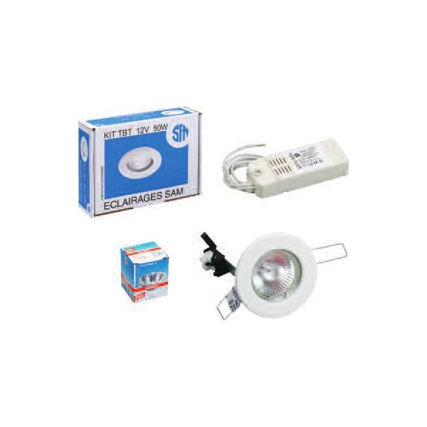 Kit spot encastrable TBT électronique fixe blanc BTR 20 - SFN - 65500002