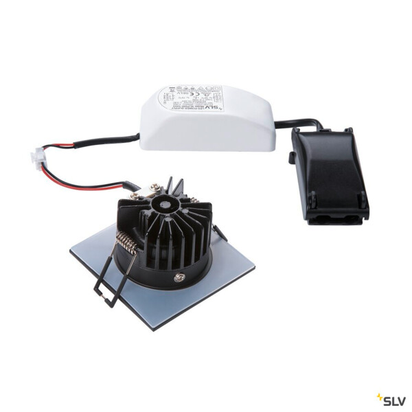 Patta-i encastré plafond. carré. noir. 12w. 3000k. 38°. alim incluse - SLV - 114430