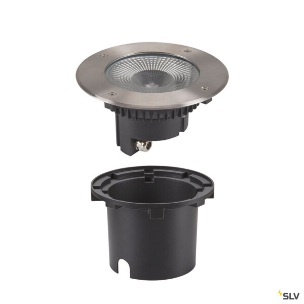 Rocci 200, encastré de sol extérieur, rond, inox, led, 16w, 3000k, ip65/ip67 - SLV - 1006104