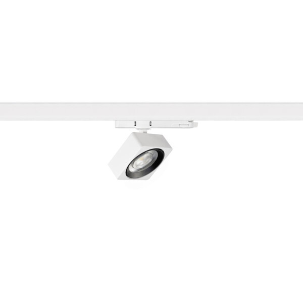 EURO CUBE 2 M, spot rail 3 allumages, carré, blanc/noir, LED, 14W, 3000K, PHASE - SLV - 1010840