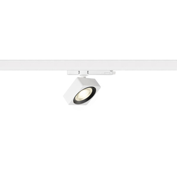 EURO CUBE 2 M, spot rail 3 allumages, carré, blanc/noir, LED, 14W, 4000K, PHASE - SLV - 1010841