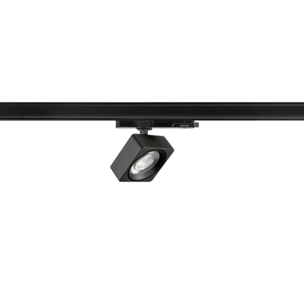 EURO CUBE 2 M, spot rail 3 allumages, carré, noir, LED, 14W, 4000K, PHASE - SLV - 1010843