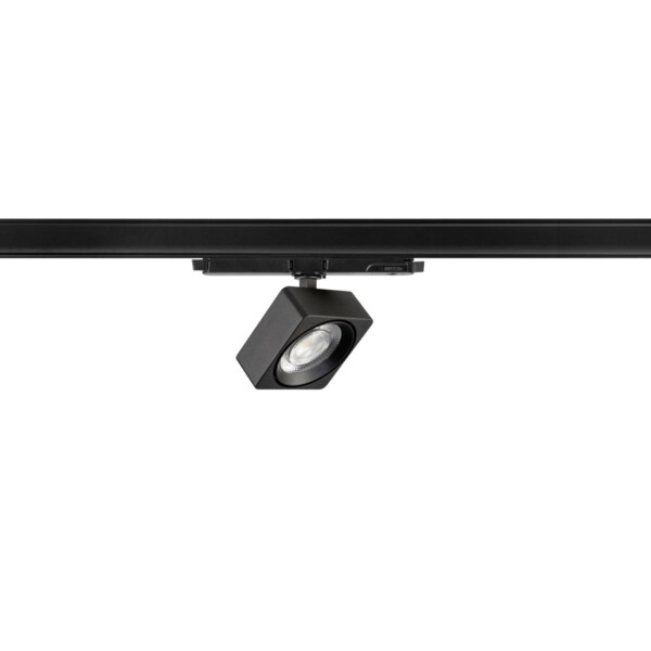 EURO CUBE 2 M, spot rail 3 allumages, carré, noir, LED, 14W, 4000K, DALI 2 - SLV - 1010847