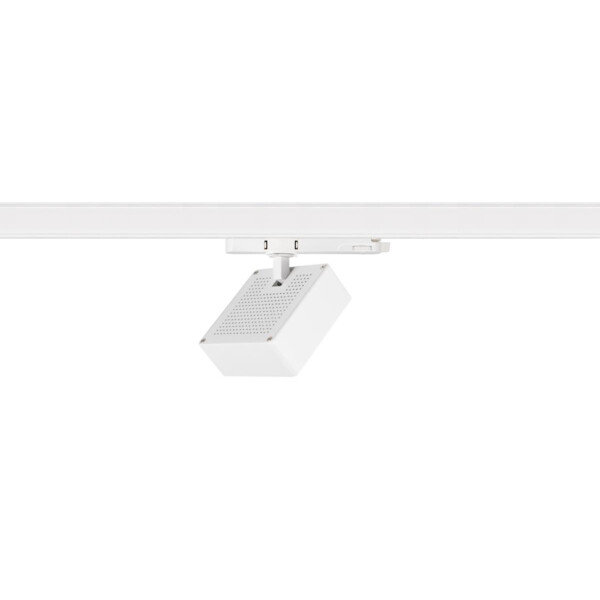 EURO CUBE 2 L, spot rail 3 allumages, carré, blanc/noir, LED, 21W, 4000K, PHASE - SLV - 1010849