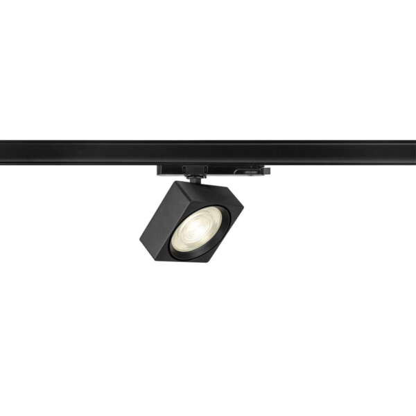 EURO CUBE 2 L, spot rail 3 allumages, carré, noir, LED, 21W, 4000K, PHASE - SLV - 1010851