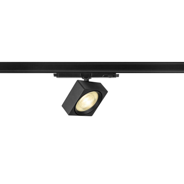 EURO CUBE 2 L, spot rail 3 allumages, carré, noir, LED, 21W, 3000K, DALI 2 - SLV - 1010854