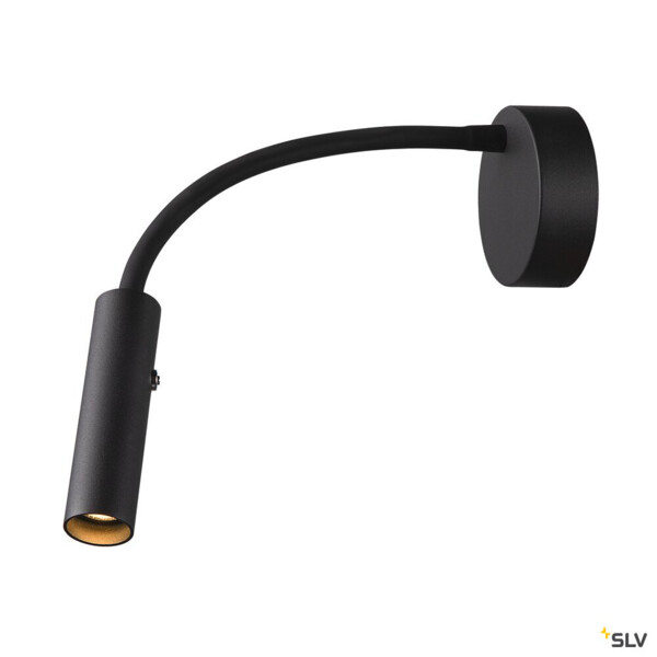 Karpo goose, applique intérieure, liseuse, noir, led, 5,8w, 3000k, variable - SLV - 1006162