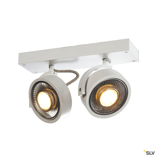 KALU 2 QPAR111 plafonnier, blanc mat. ES111, max. 2x75W - SLV - 147311