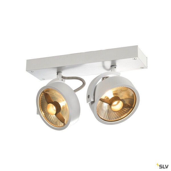 KALU 2 QPAR111 plafonnier, blanc mat. ES111, max. 2x75W - SLV - 147311