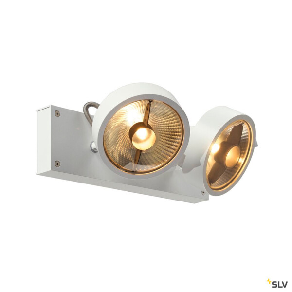 KALU 2 QPAR111 plafonnier, blanc mat. ES111, max. 2x75W - SLV - 147311