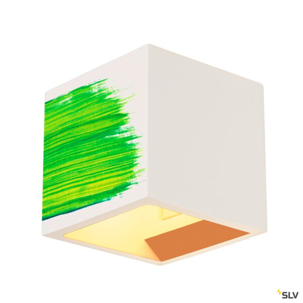 PLASTRA CUBE applique, carré, plâtre blanc, G9, max. 42W - SLV - 148018