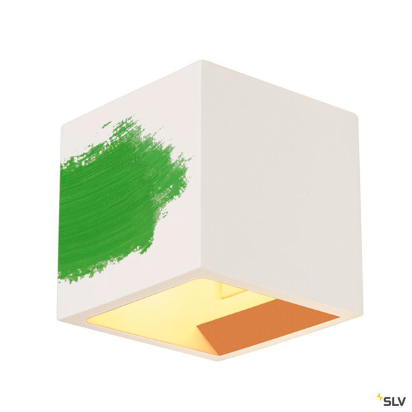 PLASTRA CUBE applique, carré, plâtre blanc, G9, max. 42W - SLV - 148018
