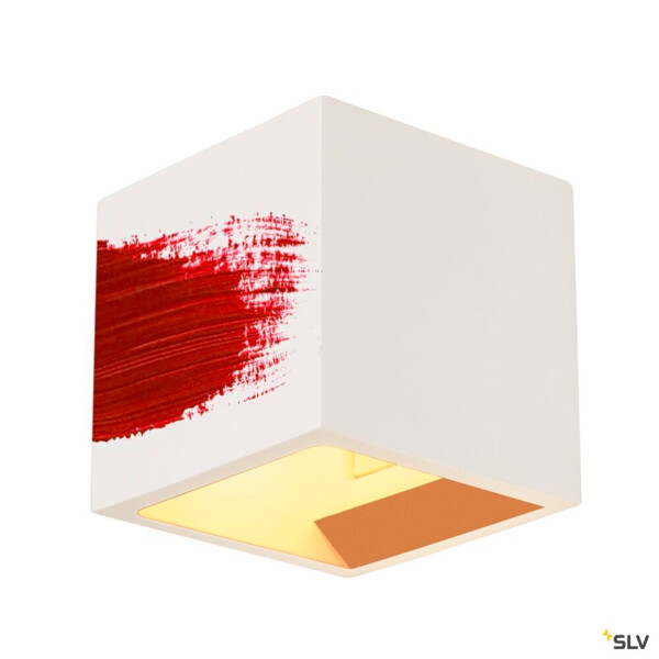 PLASTRA CUBE applique, carré, plâtre blanc, G9, max. 42W - SLV - 148018