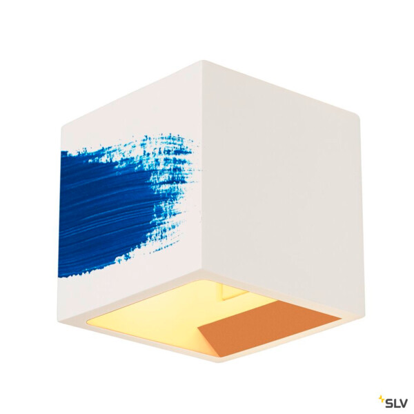 PLASTRA CUBE applique, carré, plâtre blanc, G9, max. 42W - SLV - 148018