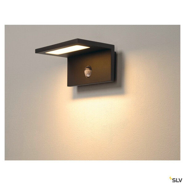 Angolux sensor, applique extérieure, anthracite, led, 9,8w, 3000k, ip44, détecteur de mouvements - SLV - 1001969