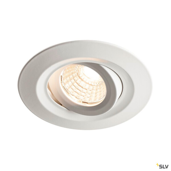 Kini, encastré de plafond extérieur, blanc, led, 12w, 3000k, ip65, variable triac - SLV - 1000833
