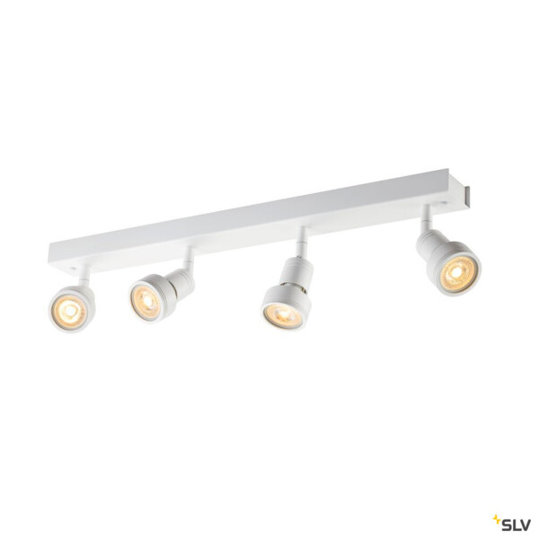 Puri, applique et plafonnier intérieur, quad, blanc mat, gu10/qpar51, 4x 50w max - SLV - 1002030