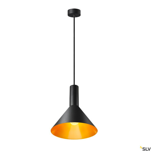 Phelia, suspension intérieure, ø 27,5 cm, noir/doré, e27, 23w max - SLV - 1002949