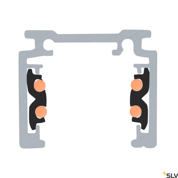 48v track, rail en saillie 2m, noir, dali - SLV - 1006543