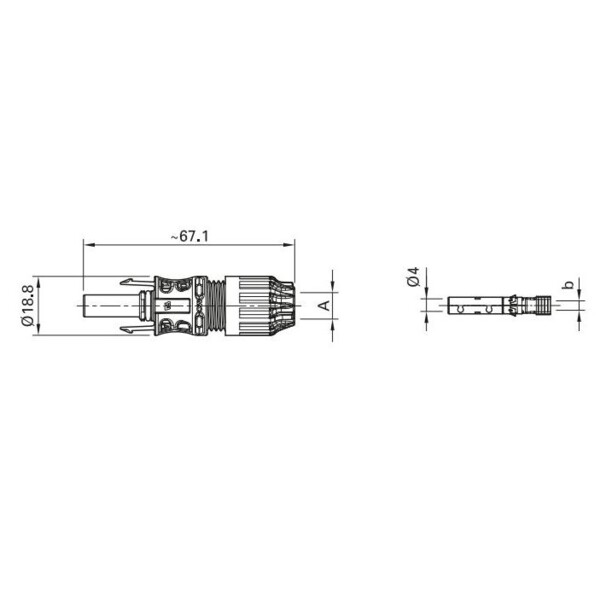 Connecteur MC4-Evo2 Femelle10mm² - Staubli - PV-KBT4-EVO2/10II