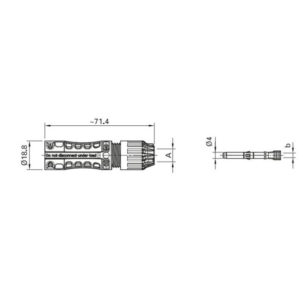 Connecteur MC4-Evo2 Mâle 10mm² - Staubli - PV-KST4-EVO2/10II