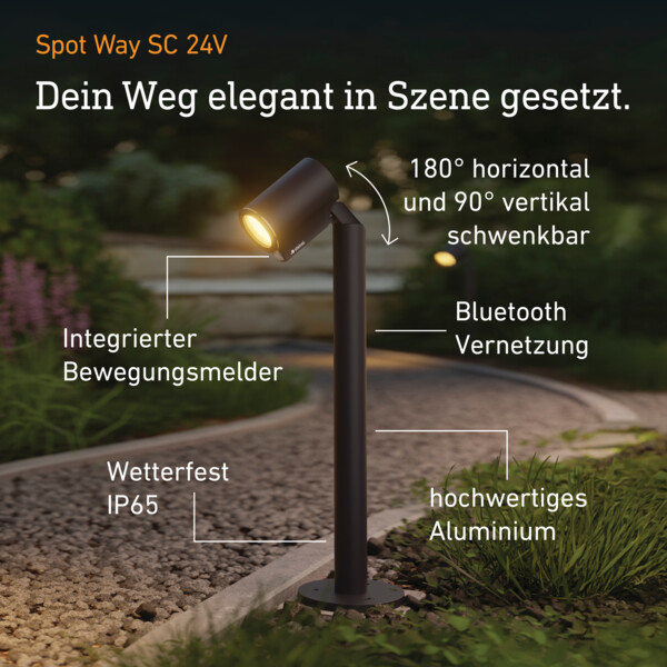 Spot way sc 24v avec détecteur de mouvement & bluetooth - Steinel - 089320