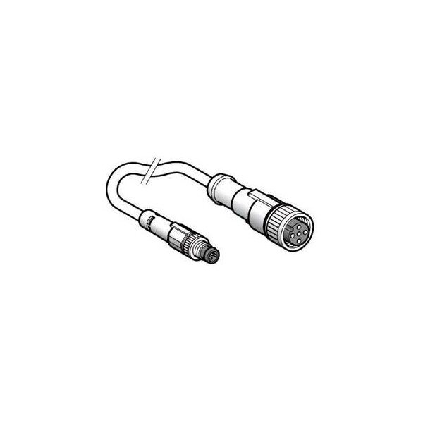 RALLONGE PUR-M8 M12-3D1M  CONNECTEUR DROIT - Telemecanique Sensors - XZCR2711037T1