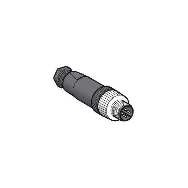 Connecteur Mâle OsiSense XZ Schneider Electric Nu - M12 – 4 Broches – Droit – Presse-Étoupe Pg 7 - Telemecanique Sensors - XZCC12MDM40B